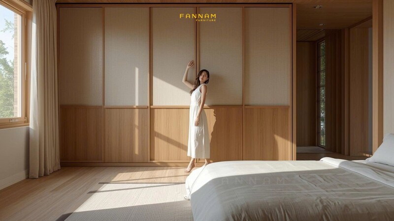 GỌN GÀNG LÀ MỘT DẠNG HẠNH PHÚC: KHI GỖ SỒI GẶP GỠ LINEN TRONG BẢN GIAO HƯỞNG JAPANDI