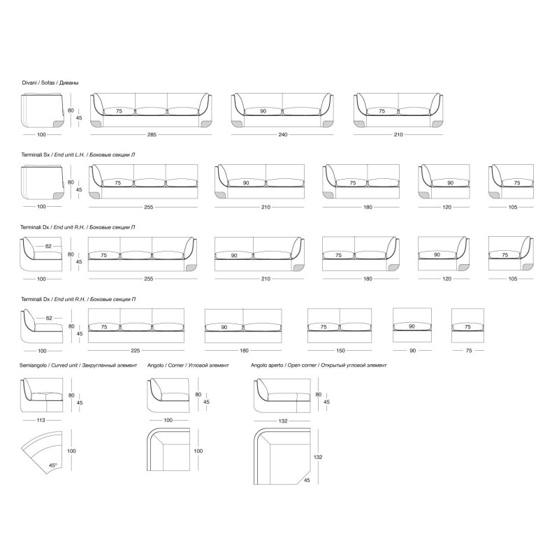 SOFA LONGHI - FURLH45