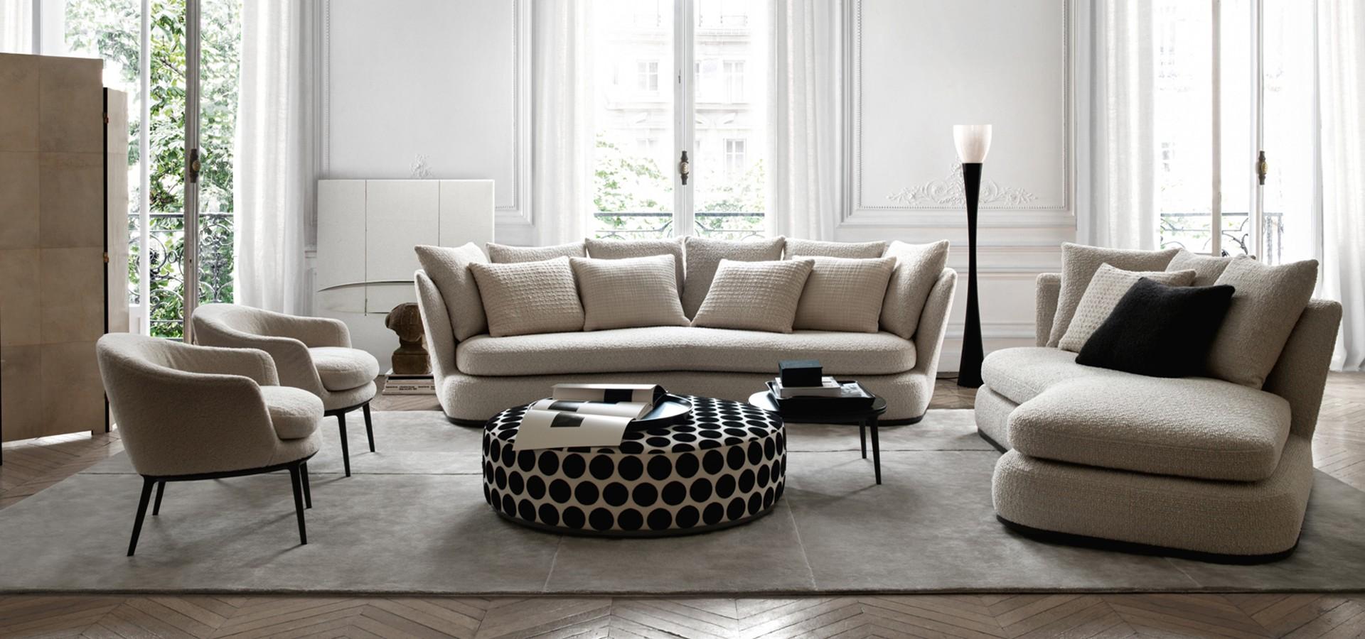 10. Cách bố trí ghế armchair cùng sofa phòng khách