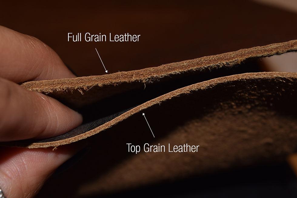 2. So s&aacute;nh da Full Grain v&agrave; Top Grain