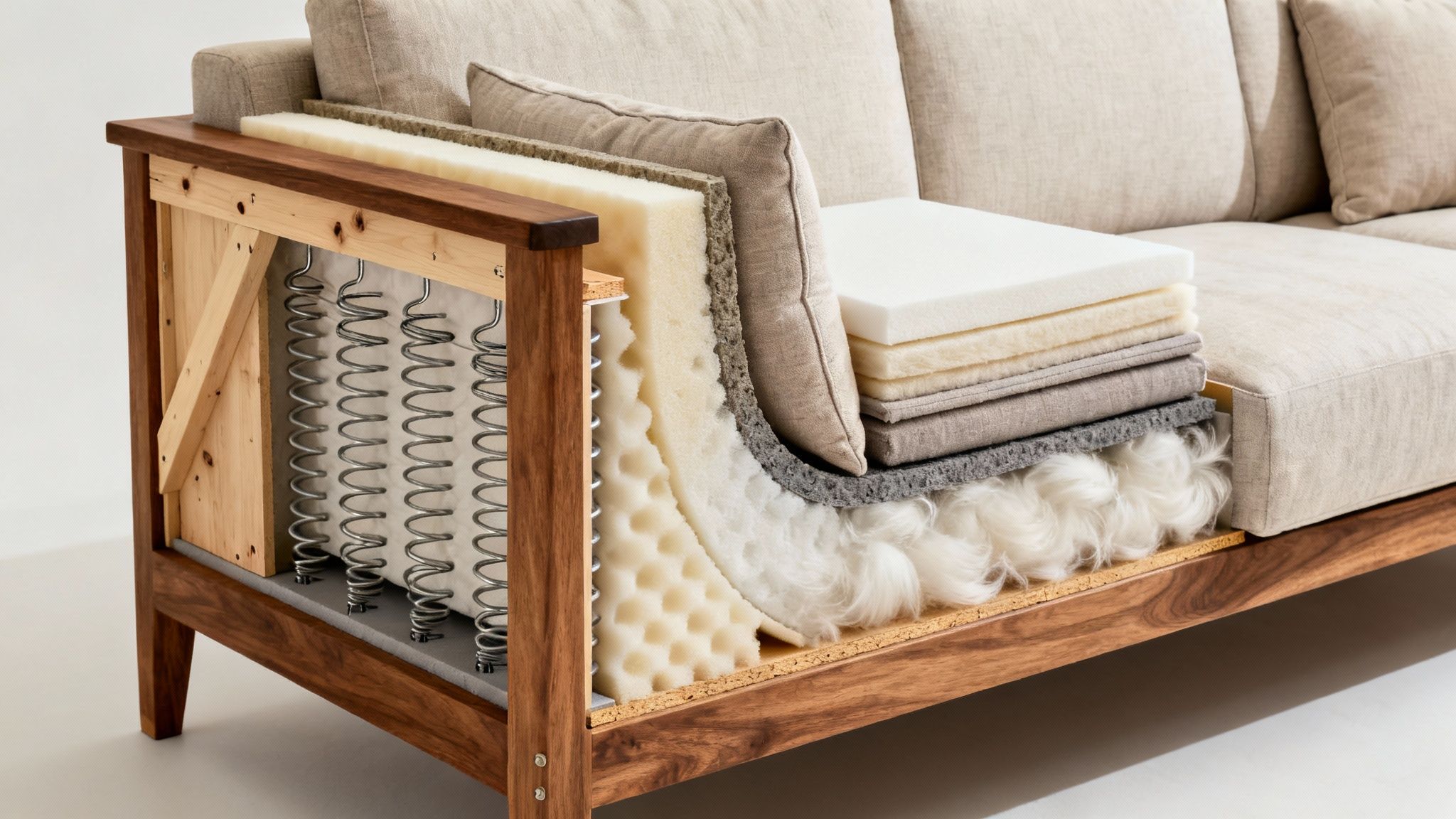 6. Cấu tạo đệm ảnh hưởng đến trải nghiệm ngồi của sofa