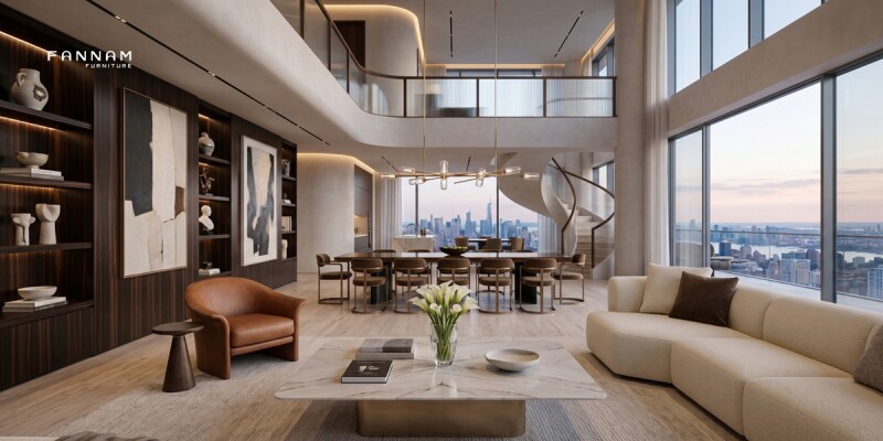 Cách chọn sofa cao cấp cho phòng khách tỷ lệ, kích thước và chất liệu